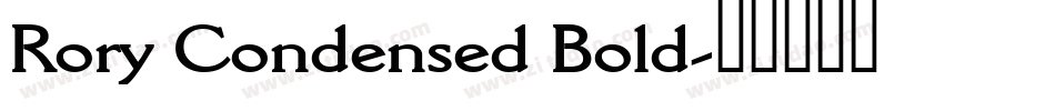 Rory Condensed Bold字体转换